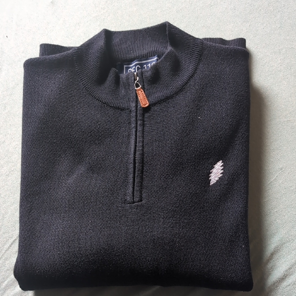 Sec119 Grateful Dead Navy Size L Half-Zip Sweater
